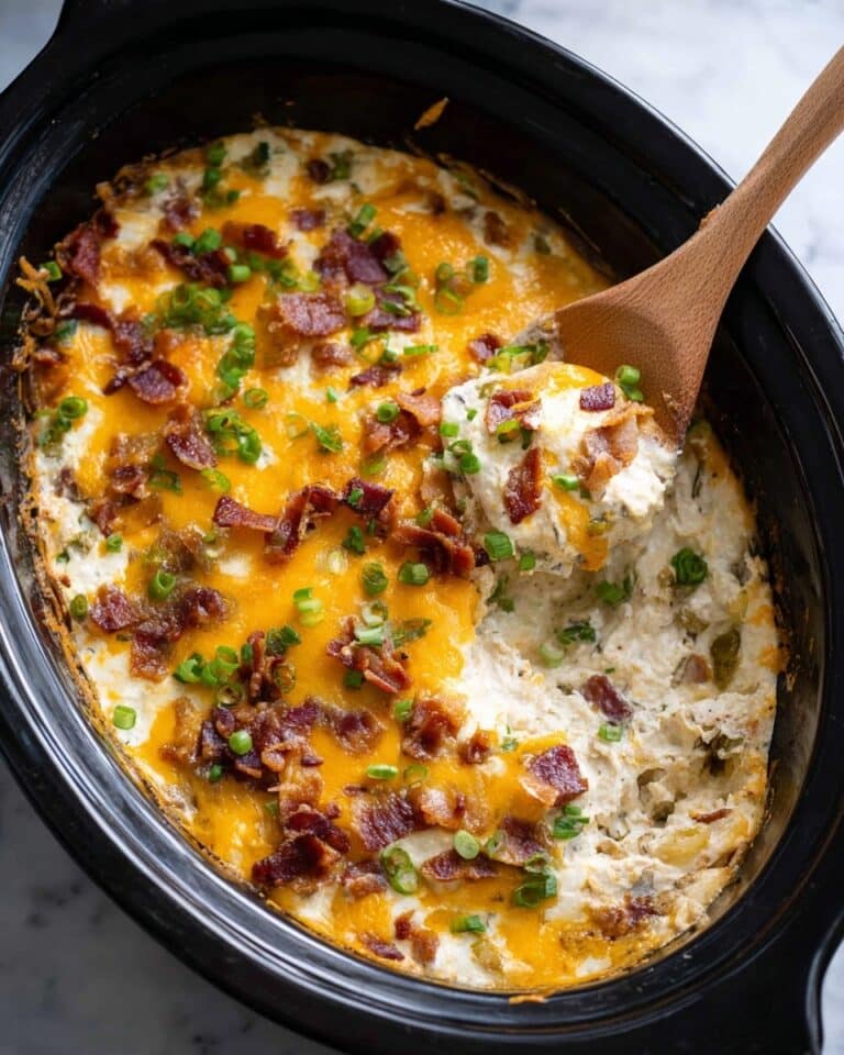 Overnight Crock Pot Breakfast Casserole with Bacon, Vegetables, and Cheese Recipe