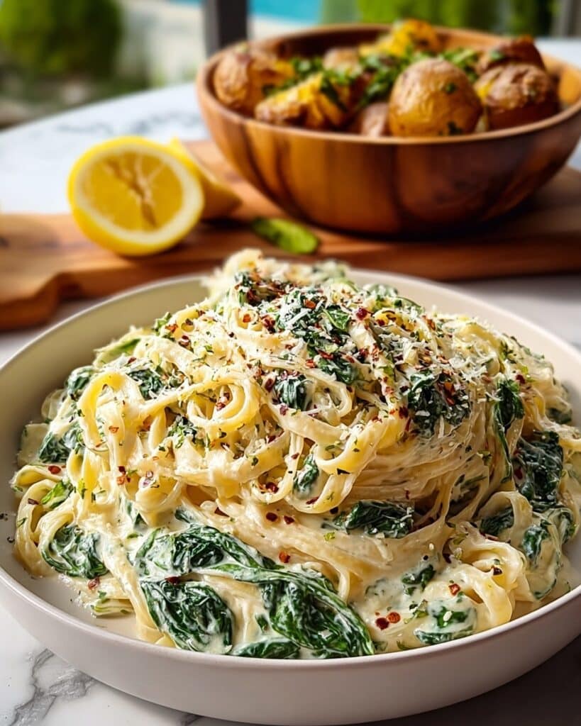 Lemon Ricotta Pasta with Spinach Recipe