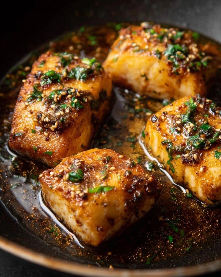 Pan-Seared Mahi Mahi with Umami Butter Sauce Recipe