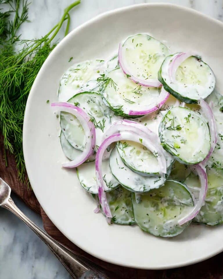 Creamy Cucumber Salad Recipe