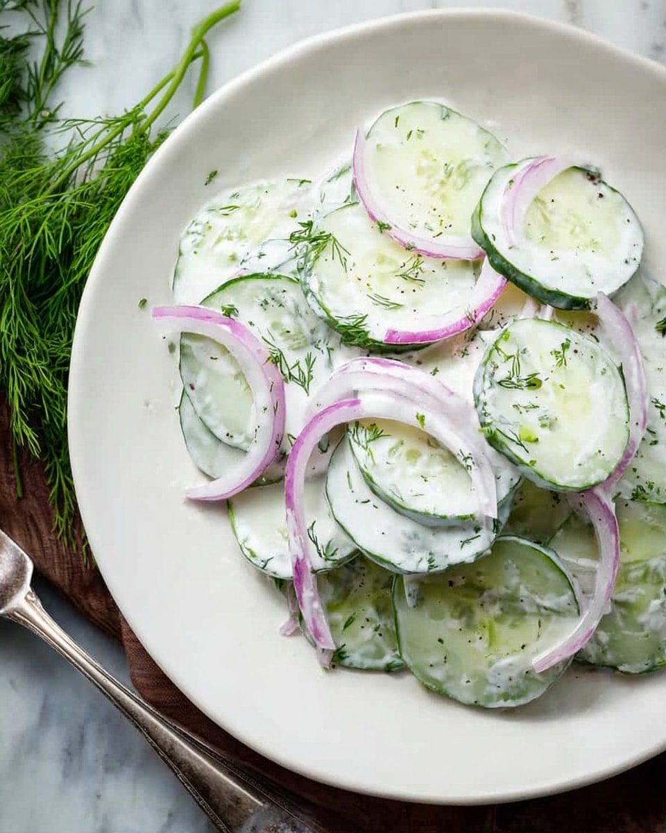Creamy Cucumber Salad Recipe