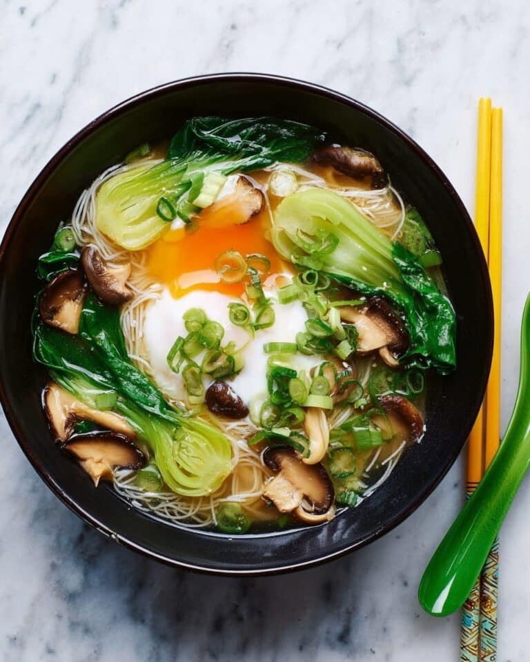 Somen Noodle Soup with Mushrooms and Bok Choy Recipe