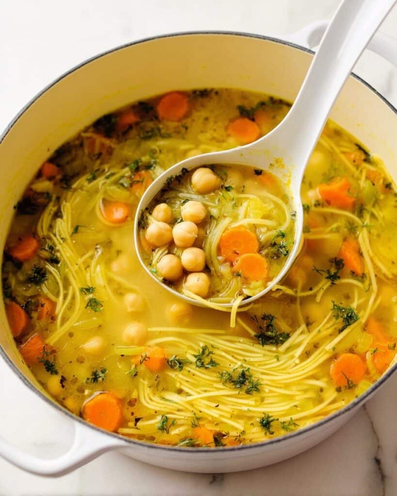 Chickpea Noodle Soup Recipe