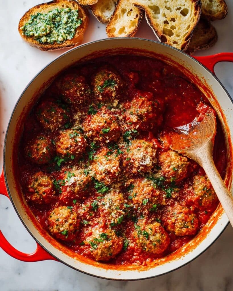Ricotta Meatballs with Crispy Parmesan Topping Recipe