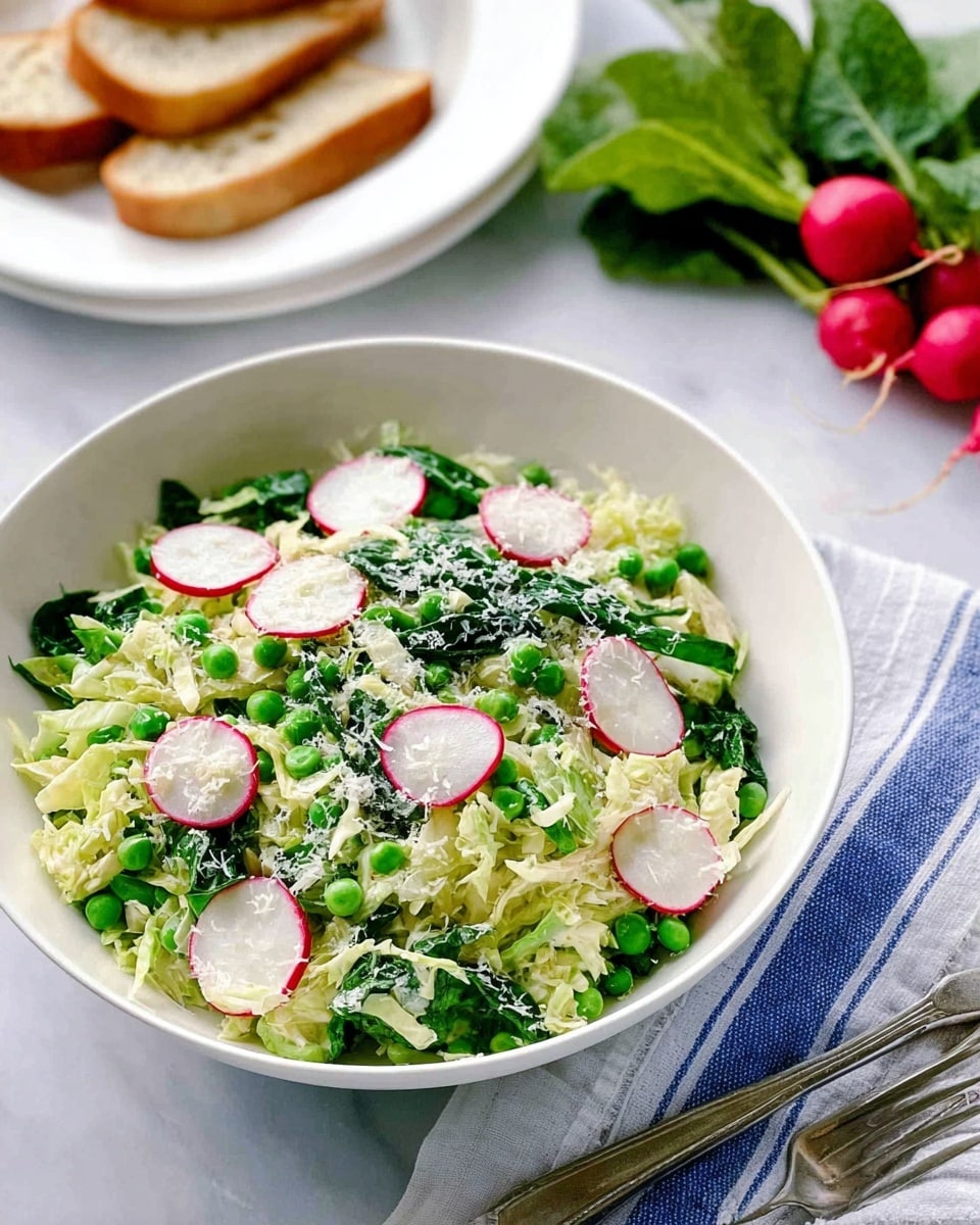 Pea, Cabbage, Parmesan and Mint Salad Recipe