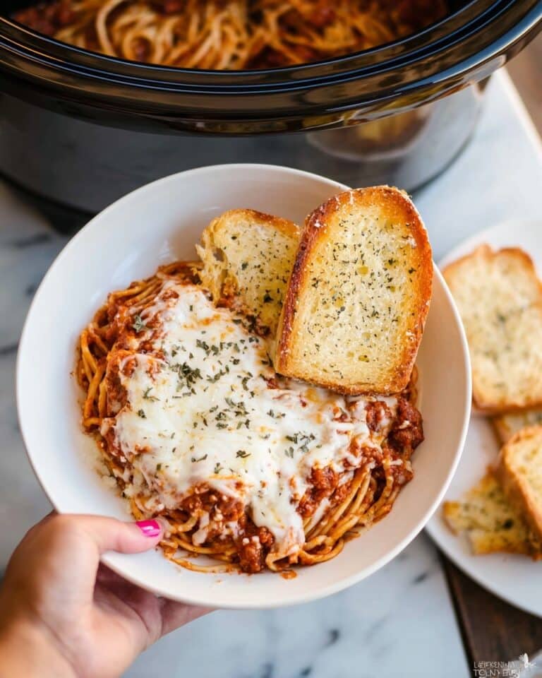 Slow Cooker Baked Spaghetti Recipe