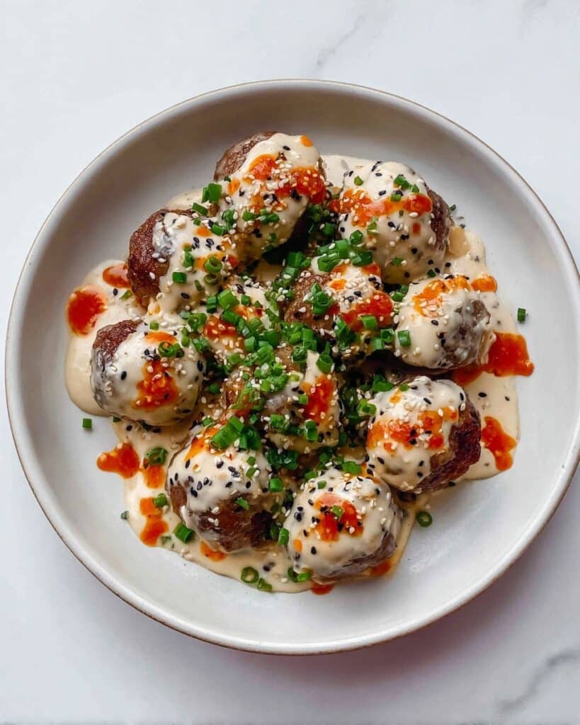 Teriyaki Meatballs with Spicy Miso Sauce Recipe