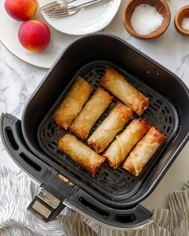 Peach Cobbler Egg Rolls Recipe