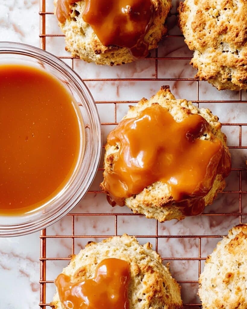 Irish Cream Scones with Butterscotch Chips and Liqueur Glaze Recipe