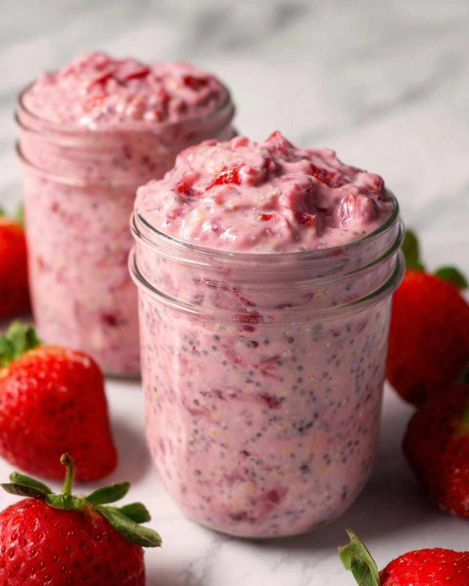 Strawberries and Cream Overnight Oats Recipe